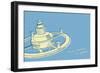 Lunastrella Space Station-John Golden-Framed Art Print