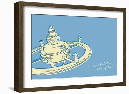 Lunastrella Space Station-John Golden-Framed Art Print