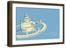 Lunastrella Space Station-John Golden-Framed Art Print