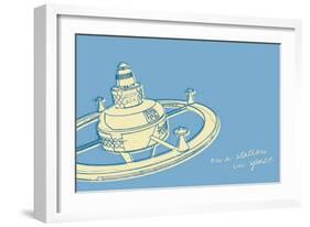 Lunastrella Space Station-John Golden-Framed Art Print