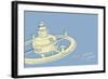 Lunastrella Space Station-John W^ Golden-Framed Art Print