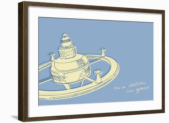 Lunastrella Space Station-John W^ Golden-Framed Art Print