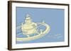 Lunastrella Space Station-John W^ Golden-Framed Art Print