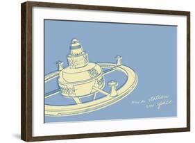 Lunastrella Space Station-John W^ Golden-Framed Art Print