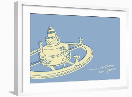 Lunastrella Space Station-John W^ Golden-Framed Art Print