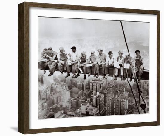 Lunch Atop a Skyscraper, c.1932-Charles C^ Ebbets-Framed Art Print