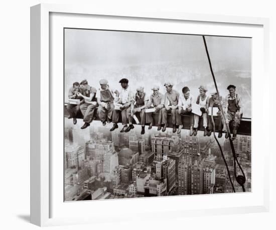 Lunch Atop a Skyscraper, c.1932-Charles C^ Ebbets-Framed Art Print