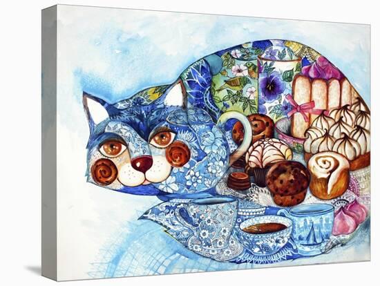 Lunch Cat-Oxana Zaika-Stretched Canvas