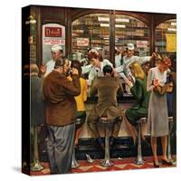 "Lunch Counter," October 12, 1946-John Falter-Stretched Canvas