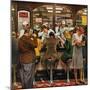 "Lunch Counter," October 12, 1946-John Falter-Mounted Premium Giclee Print