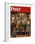 "Lunch Counter," Saturday Evening Post Cover, October 12, 1946-John Falter-Framed Premium Giclee Print