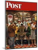 "Lunch Counter," Saturday Evening Post Cover, October 12, 1946-John Falter-Mounted Giclee Print