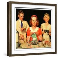 "Lunch Counter Wait,"August 1, 1934-Ralph P. Coleman-Framed Giclee Print