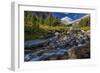 Lunch Creek with Pollock Mountain in Glacier National Park, Montana, USA-Chuck Haney-Framed Photographic Print