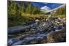 Lunch Creek with Pollock Mountain in Glacier National Park, Montana, USA-Chuck Haney-Mounted Photographic Print