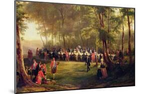 Lunch Given by Louis-Philippe for Queen Victoria in the Forest of Eu, 6th September 1843, 1844…-Karl Girardet-Mounted Giclee Print