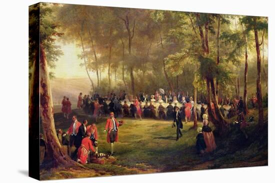 Lunch Given by Louis-Philippe for Queen Victoria in the Forest of Eu, 6th September 1843, 1844…-Karl Girardet-Stretched Canvas