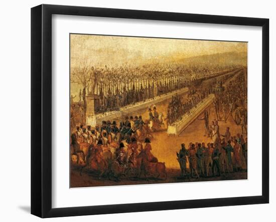 Lunch Hosted by Murat for the Poor at Villa Reale in Naples, 1811-Giacinto Gigante-Framed Giclee Print