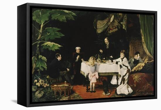 Lunch in the Conservatory, 1877-Louise Abbema-Framed Stretched Canvas