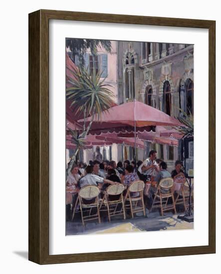Lunch in the Shade, Monte Carlo-Rosemary Lowndes-Framed Giclee Print