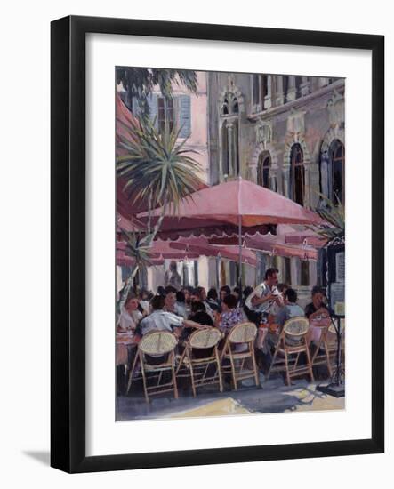 Lunch in the Shade, Monte Carlo-Rosemary Lowndes-Framed Giclee Print