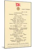 Lunch Menu on the Titanic-null-Mounted Art Print