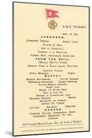 Lunch Menu on the Titanic-null-Mounted Art Print