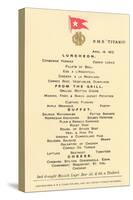 Lunch Menu on the Titanic-null-Stretched Canvas