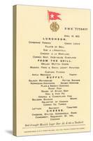 Lunch Menu on the Titanic-null-Stretched Canvas