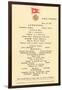 Lunch Menu on the Titanic-null-Framed Art Print