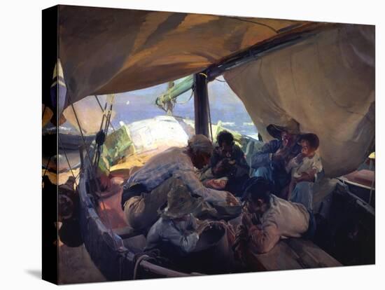 Lunch on the Boat-Joaquín Sorolla y Bastida-Stretched Canvas