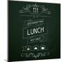 Lunch on the Restaurant Menu Chalkboard-incomible-Mounted Art Print