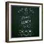 Lunch on the Restaurant Menu Chalkboard-incomible-Framed Art Print