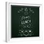 Lunch on the Restaurant Menu Chalkboard-incomible-Framed Art Print