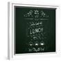 Lunch on the Restaurant Menu Chalkboard-incomible-Framed Premium Giclee Print