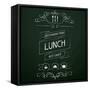 Lunch on the Restaurant Menu Chalkboard-incomible-Framed Stretched Canvas