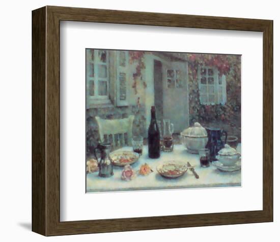 Lunch on the Terrace-Henri Eugene Augustin Le Sidaner-Framed Art Print