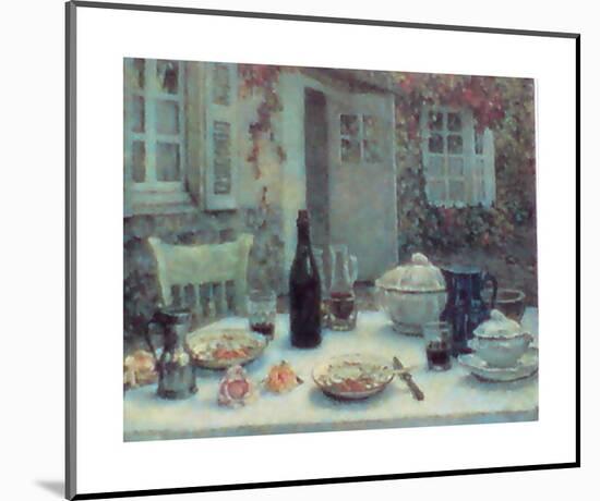 Lunch on the Terrace-Henri Eugene Augustin Le Sidaner-Mounted Art Print