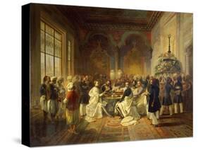 Lunch Provided in Smyrna by Halim Pasha from the Trip of Maximilian of Habsburg and His Brother-Peter Johann Nepomuk Geiger-Stretched Canvas