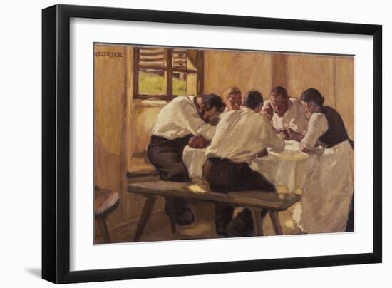 Lunch (The Soup, Version I), 1910-Albin Egger-lienz-Framed Giclee Print