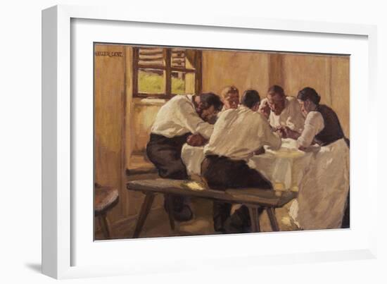 Lunch (The Soup, Version I), 1910-Albin Egger-lienz-Framed Giclee Print