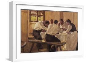 Lunch (The Soup, Version I), 1910-Albin Egger-lienz-Framed Giclee Print