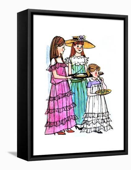 Lunch with Mr. Father - Jack & Jill-Joy Friedman-Framed Stretched Canvas