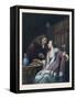 Lunch with Oysters and Wine-Frans Van Mieris-Framed Stretched Canvas