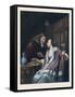 Lunch with Oysters and Wine-Frans Van Mieris-Framed Stretched Canvas