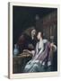 Lunch with Oysters and Wine-Frans Van Mieris-Stretched Canvas