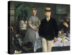 Luncheon in the Studio, 1868-Edouard Manet-Stretched Canvas