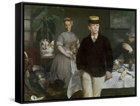 Luncheon in the Studio, 1868-Edouard Manet-Framed Stretched Canvas