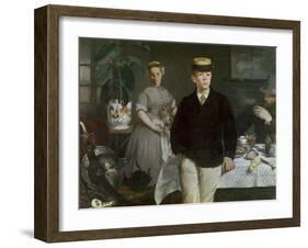 Luncheon in the Studio, 1868-Edouard Manet-Framed Giclee Print