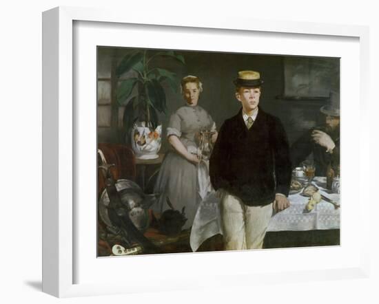 Luncheon in the Studio, 1868-Edouard Manet-Framed Giclee Print